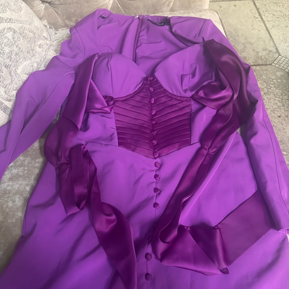 Lavish Alice Halter Dress Purple